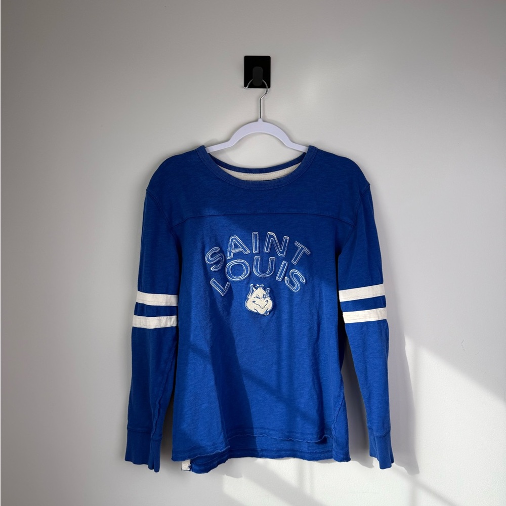 Saint Louis Crystal Royal Blue Long Sleeve Tee